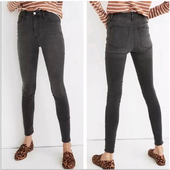 Madewell Denim - Madewell Jeans Womens 31 Tall Washed Black 9” High Riser Skinny Skinny Casual